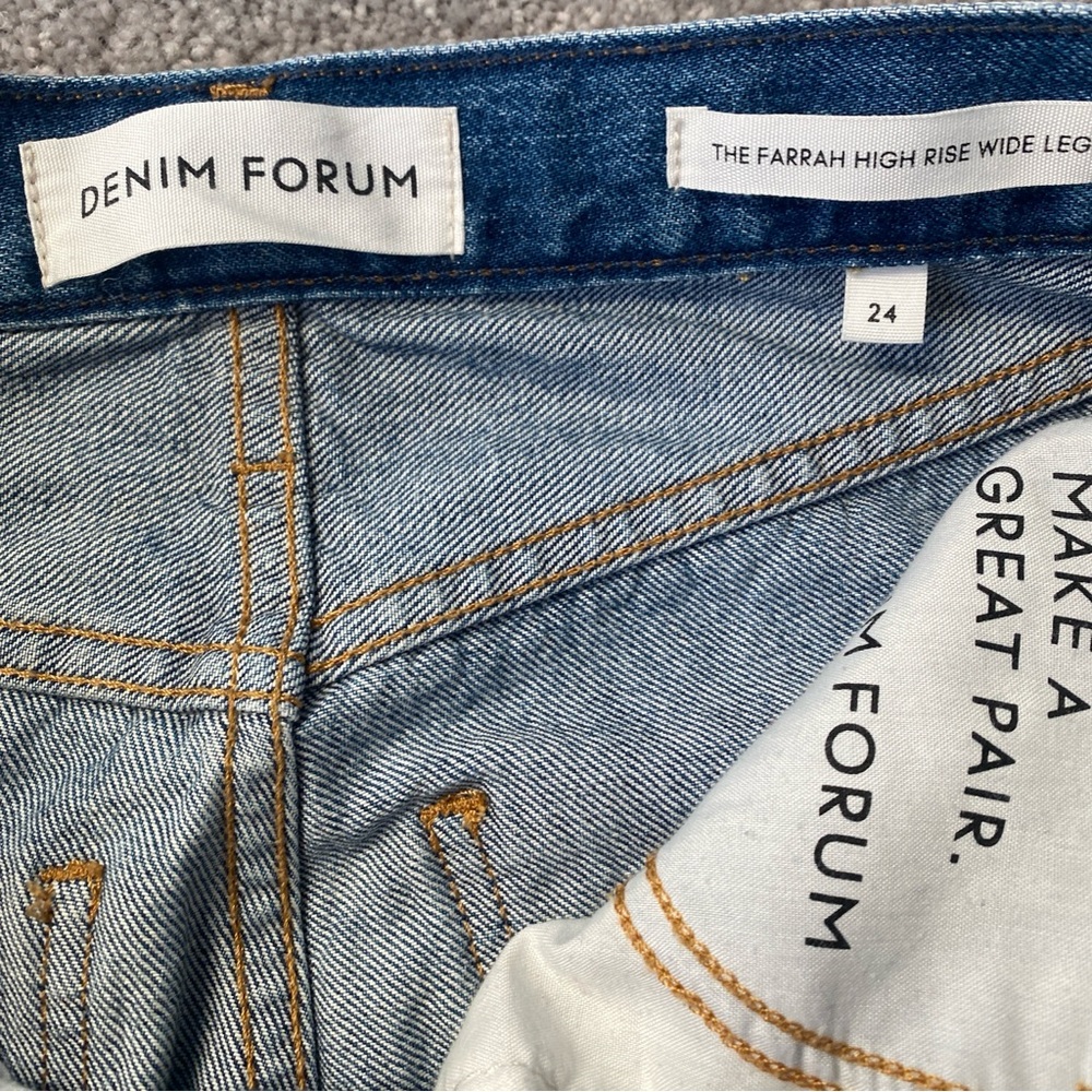 Denim Forum Farrah High Rise Wide Leg Jeans - 24 - Picture 13 of 15